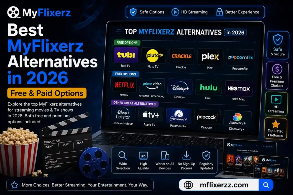 Best MyFlixerz Alternatives in 2026 (Free & Paid Options)
