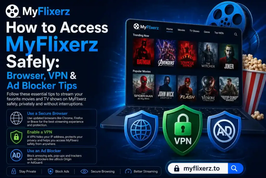 How to Access MyFlixerz Safely Browser VPN Ad Blocker Tips