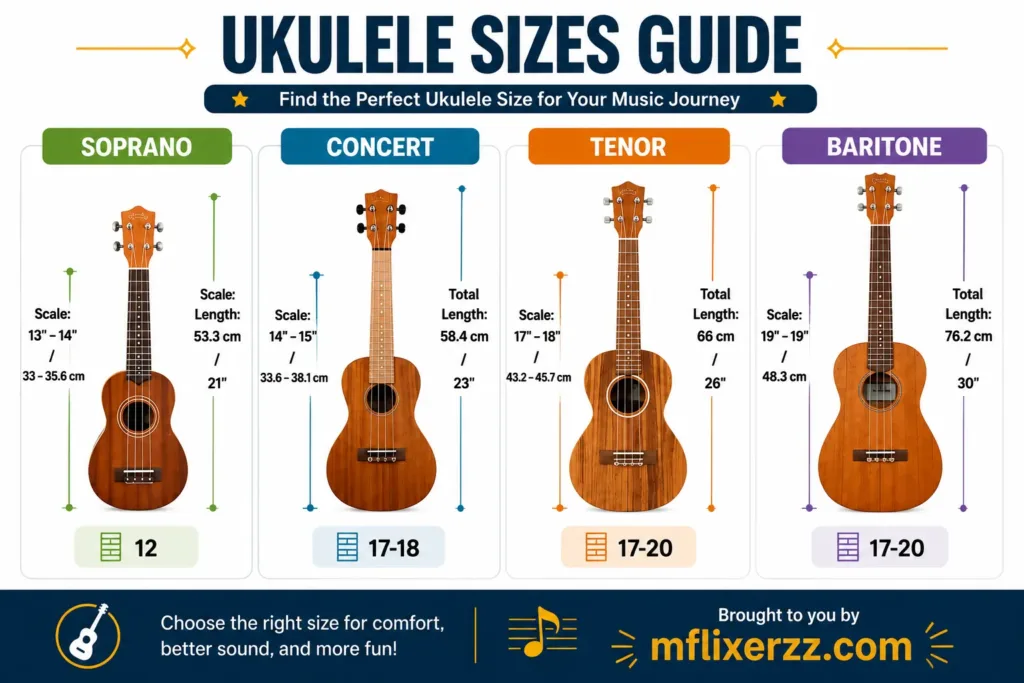 Ukulele Sizes Guide